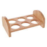 6 Hole Rubberwood Egg Rack