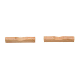 6pc White Ceramic and Wood Sushi Set