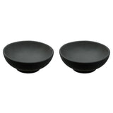 6pc Black Ceramic and Wood Sushi Set