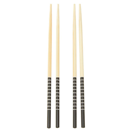 6pc Black Ceramic and Wood Sushi Set
