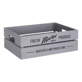 Rustic Provisions Grey Crates - Set Of 3