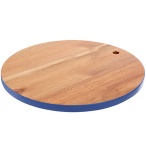 Socorro Round Blue Edge Chopping Board