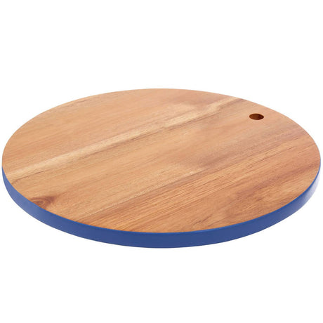Socorro Round Blue Edge Chopping Board