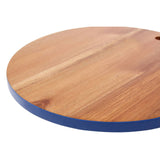 Socorro Round Blue Edge Chopping Board