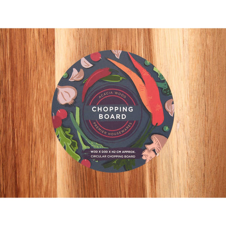 Socorro Round Blue Edge Chopping Board