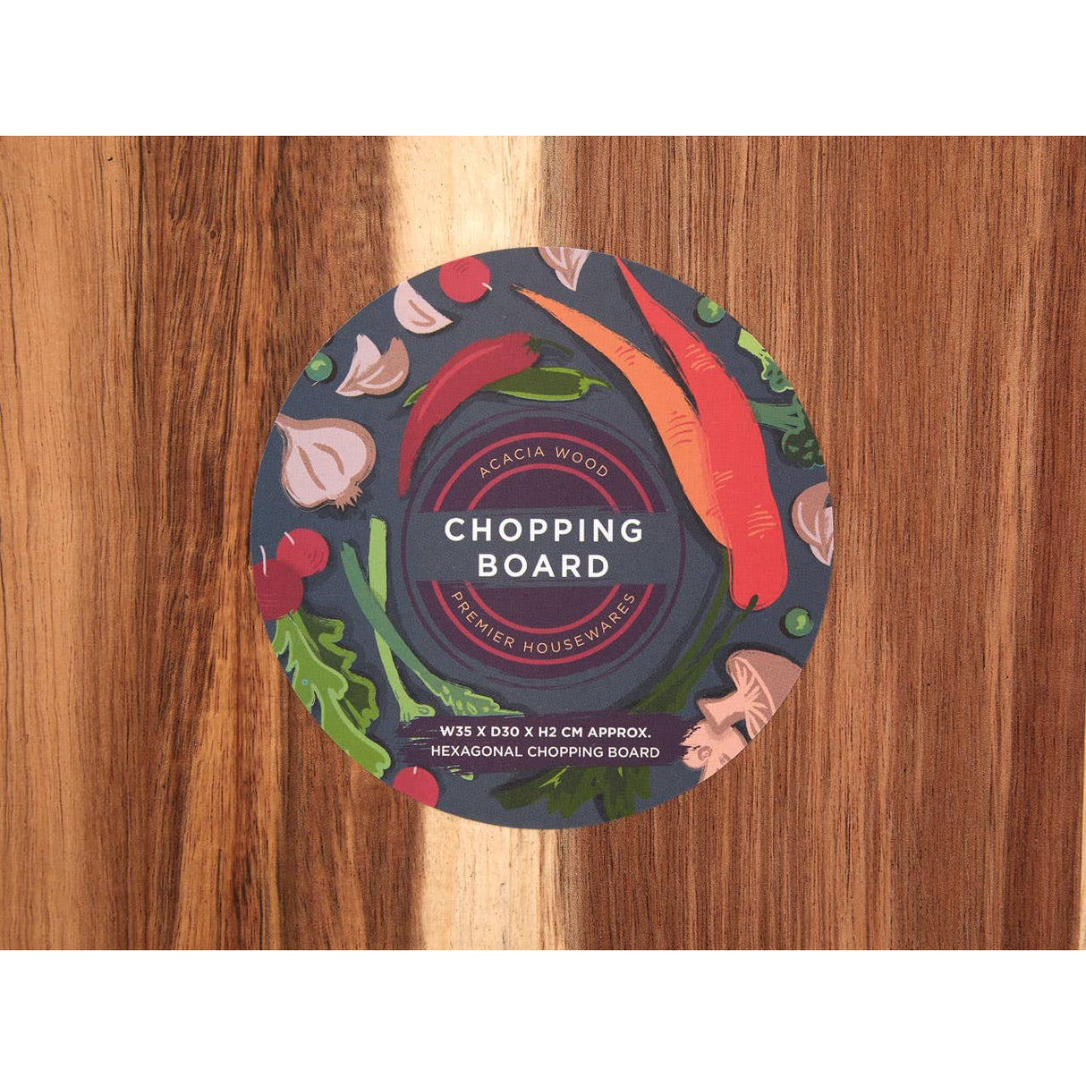 Socorro Hexagonal Black Edge Chopping Board
