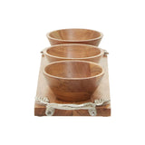 Vine Acacia Wood Serving Dish Set