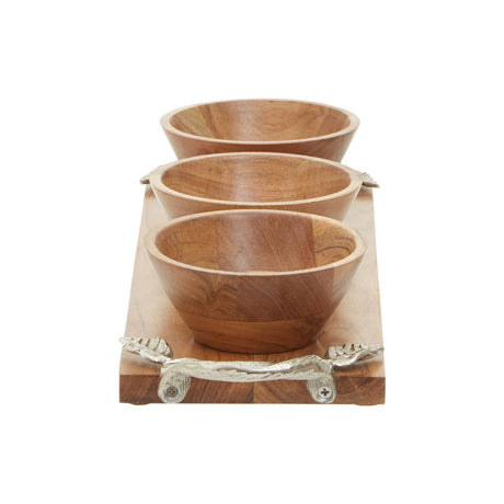 Vine Acacia Wood Serving Dish Set
