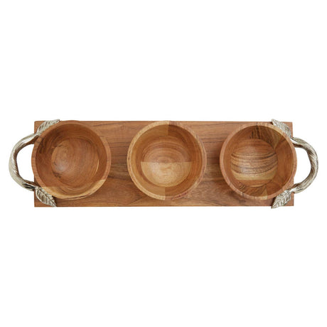 Vine Acacia Wood Serving Dish Set