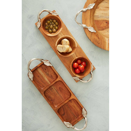Vine Acacia Wood Serving Dish Set