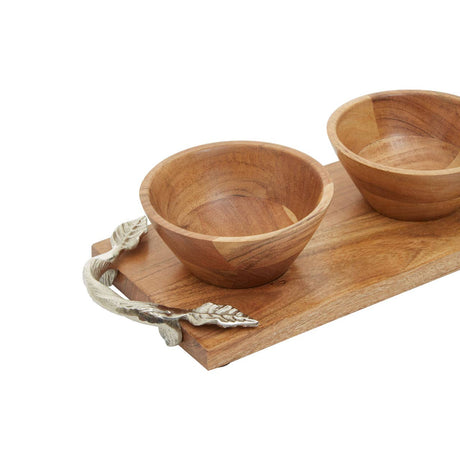 Vine Acacia Wood Serving Dish Set