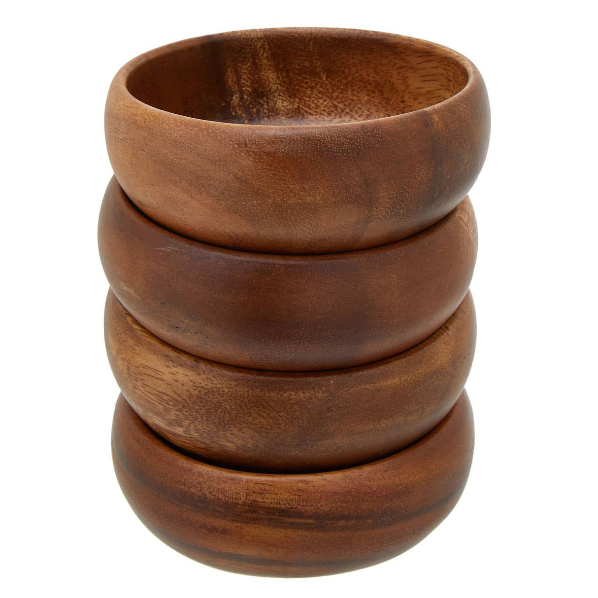 Kora Set Of Four Acacia Small Serving Dishes