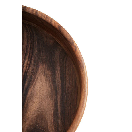 Kora Small Sheesham Wood Shallow Salad Bowl