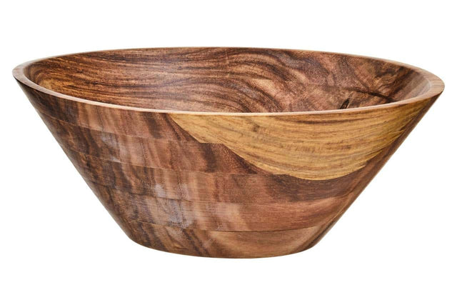 Kora Large Sheesham Wood Shallow Salad Bowl