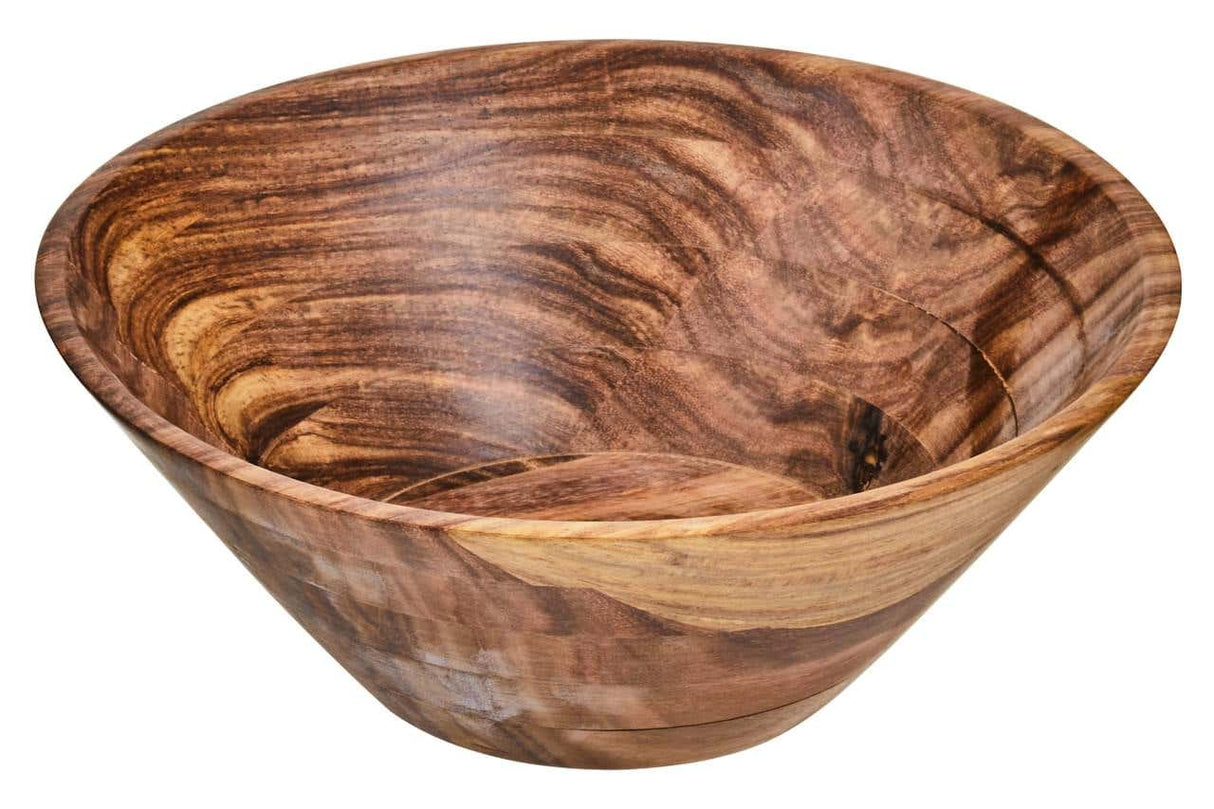 Kora Large Sheesham Wood Shallow Salad Bowl