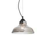 Bistro Elegance Single Pendant Light in Fumé Finish