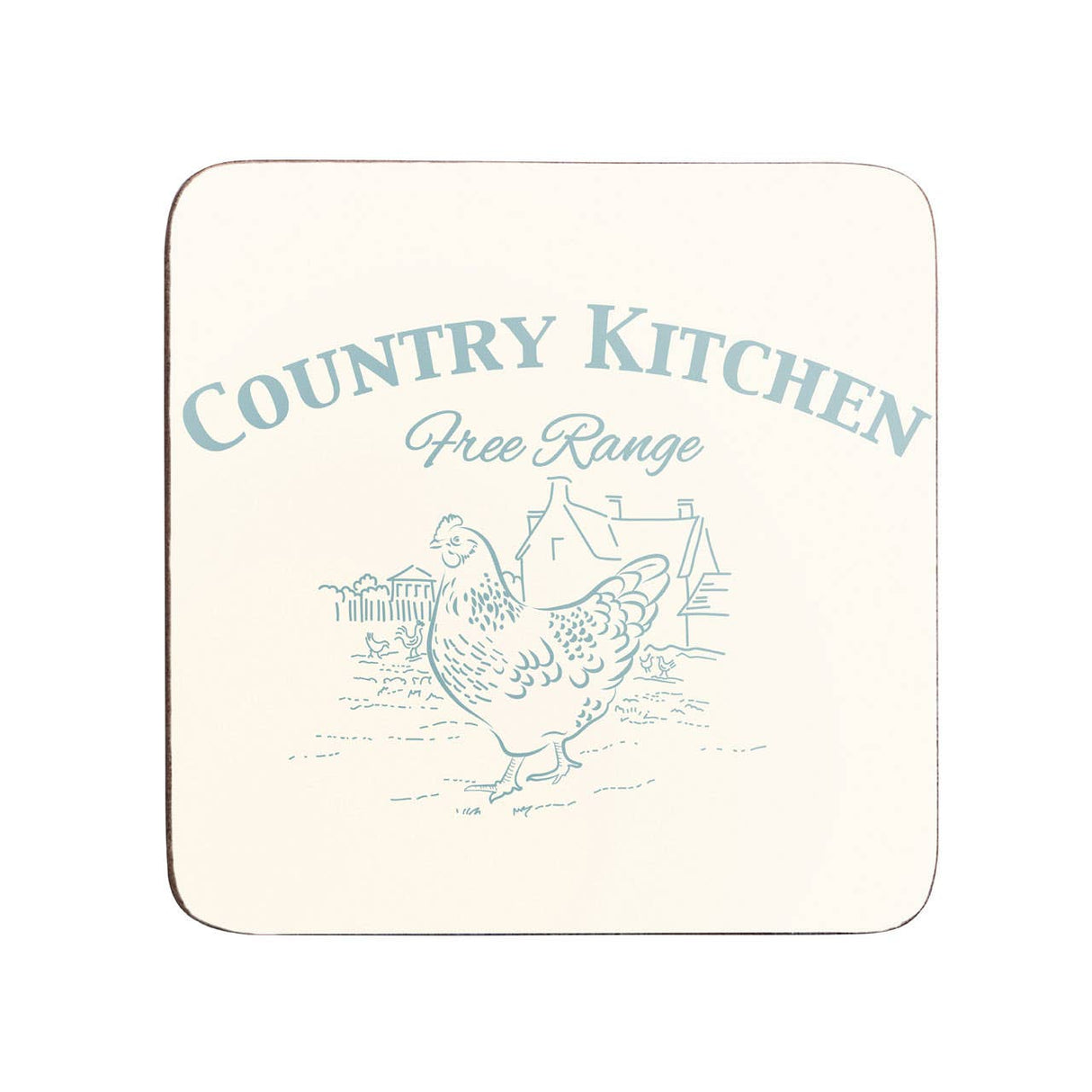 Country Kitchen Coasters Cork - Set Of 4