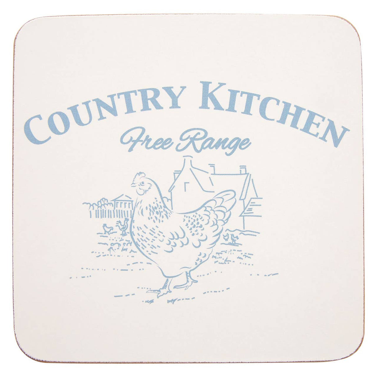 Country Kitchen Coasters Cork - Set Of 4