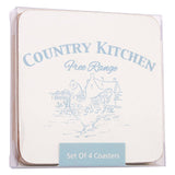 Country Kitchen Coasters Cork - Set Of 4