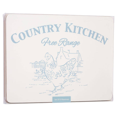 Country Kitchen Placemats Cork - Set Of 4
