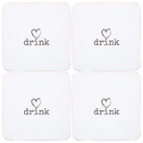 Charm "Drink" Coasters - Set Of 4