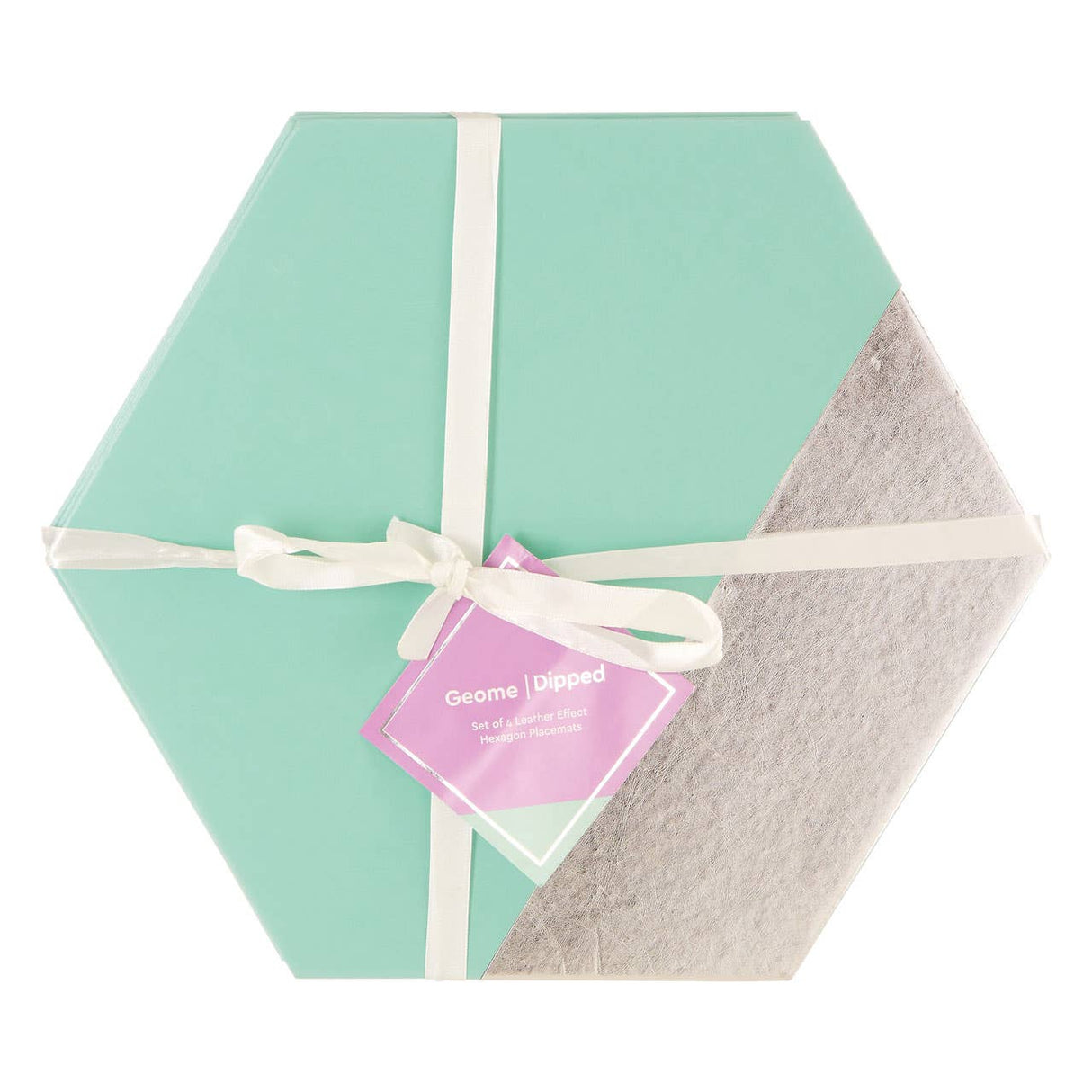 Geome Dipped Jade And Silver Placements