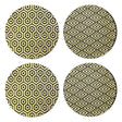 Geome Deco Black And Gold Placements