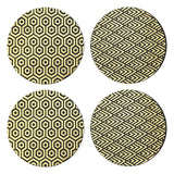 Geome Deco Black And Gold Placements