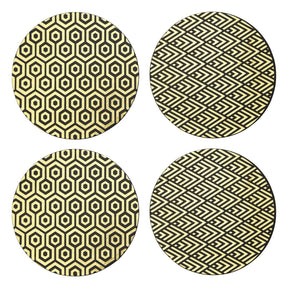 Geome Deco Black And Gold Placements