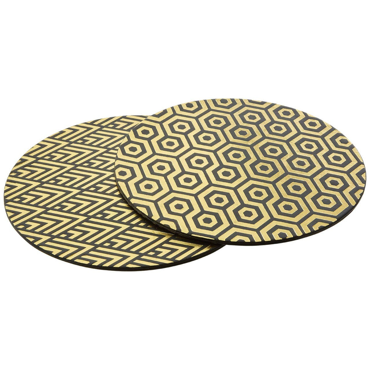 Geome Deco Black And Gold Placements