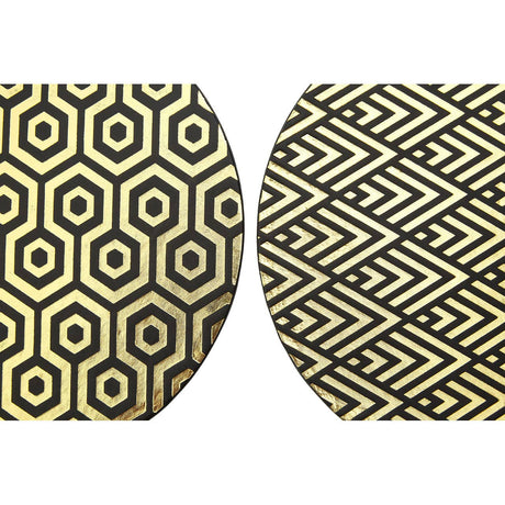 Geome Deco Black And Gold Placements