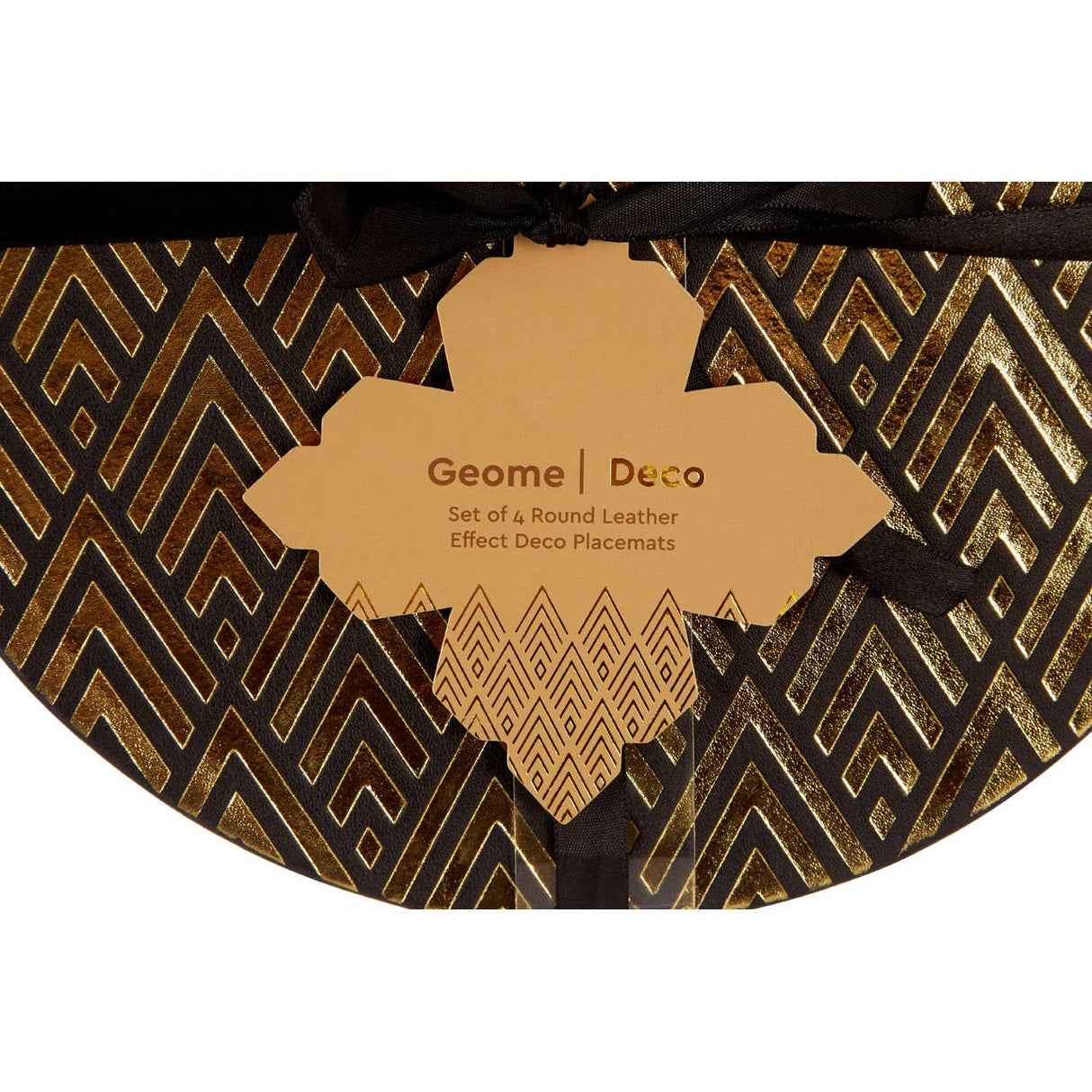 Geome Deco Black And Gold Placements