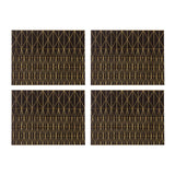Geome Prism Black And Gold Placemats