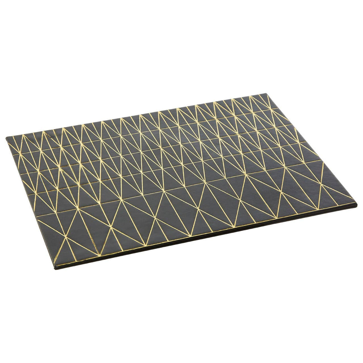 Geome Prism Black And Gold Placemats