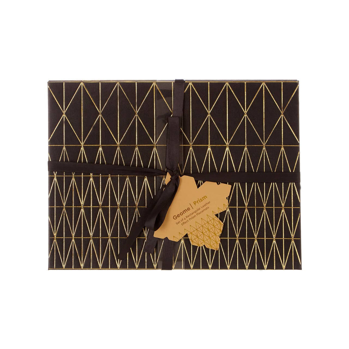 Geome Prism Black And Gold Placemats
