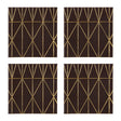 Geome Prism Black And Gold Coasters