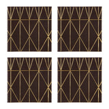 Geome Prism Black And Gold Coasters