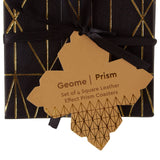 Geome Prism Black And Gold Coasters