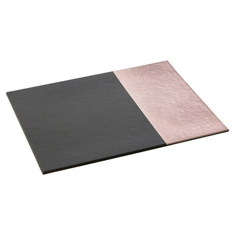 Geome Dipped Black And Rose Gold Placemats
