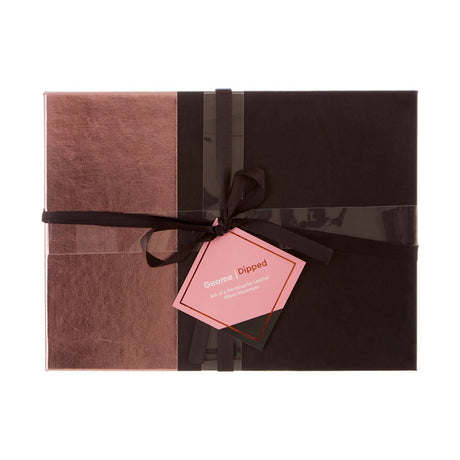 Geome Dipped Black And Rose Gold Placemats
