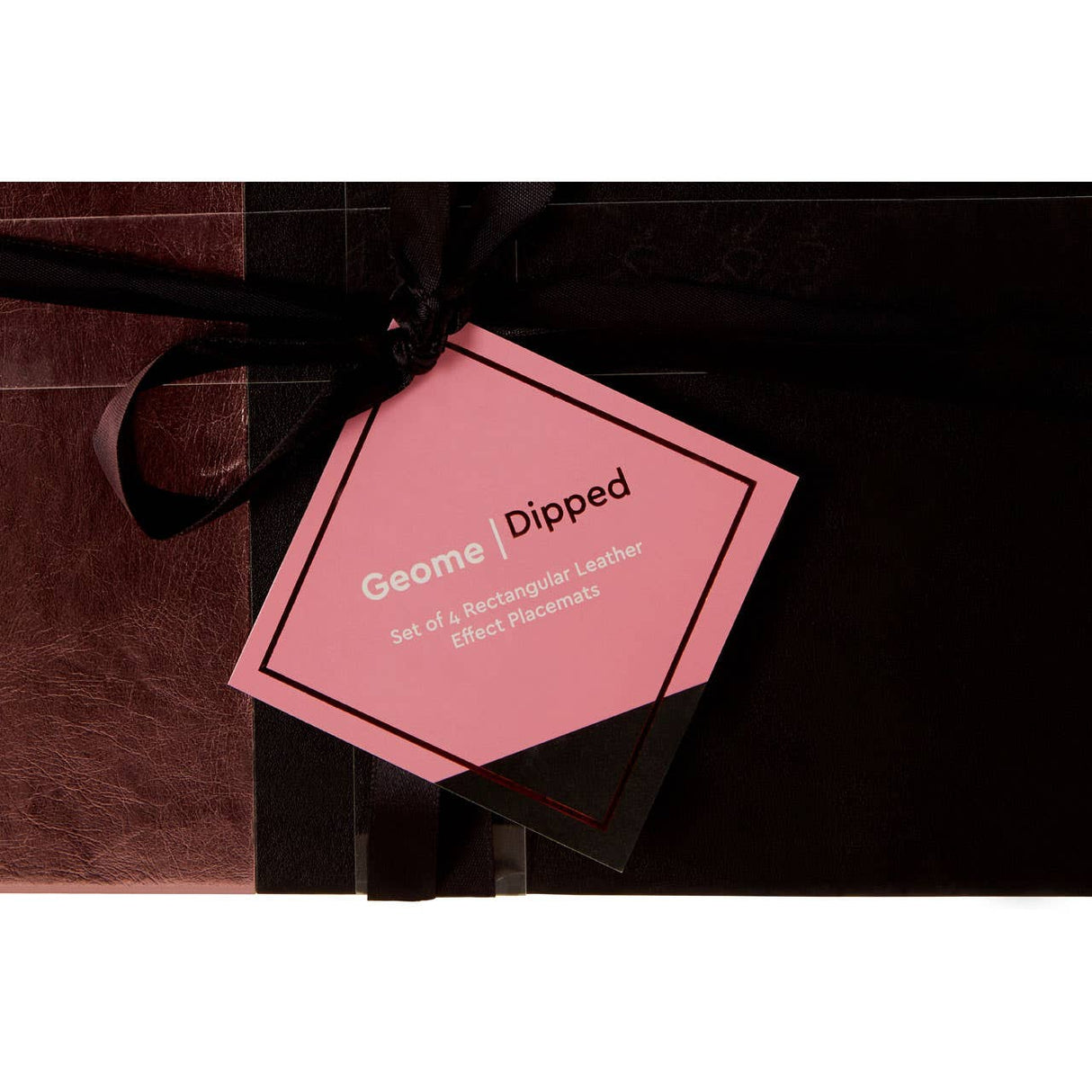 Geome Dipped Black And Rose Gold Placemats