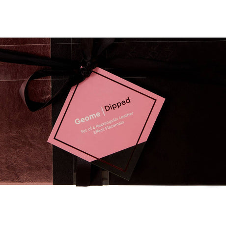 Geome Dipped Black And Rose Gold Placemats
