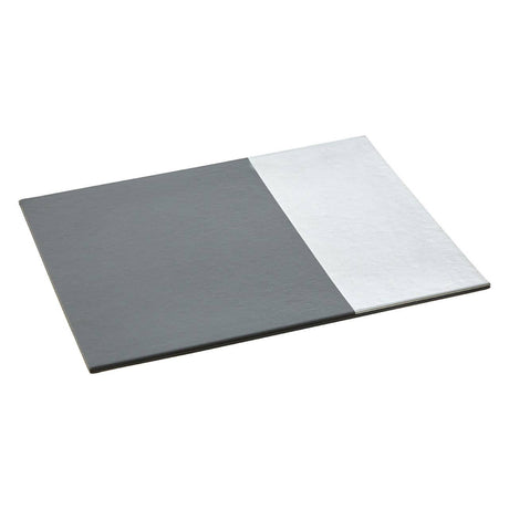 Geome Dipped Grey And Silver Placemats