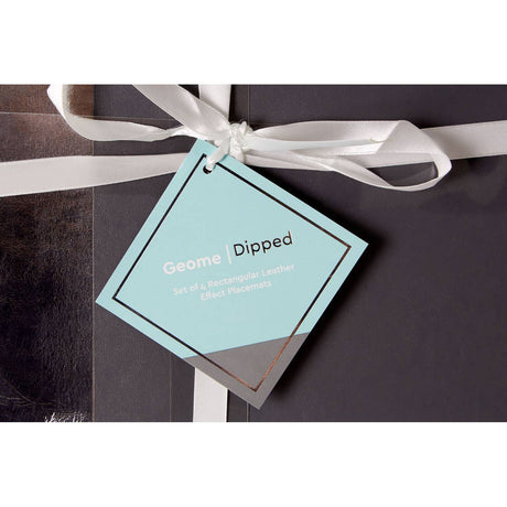 Geome Dipped Grey And Silver Placemats