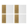 Geome Dipped White And Gold Placemats
