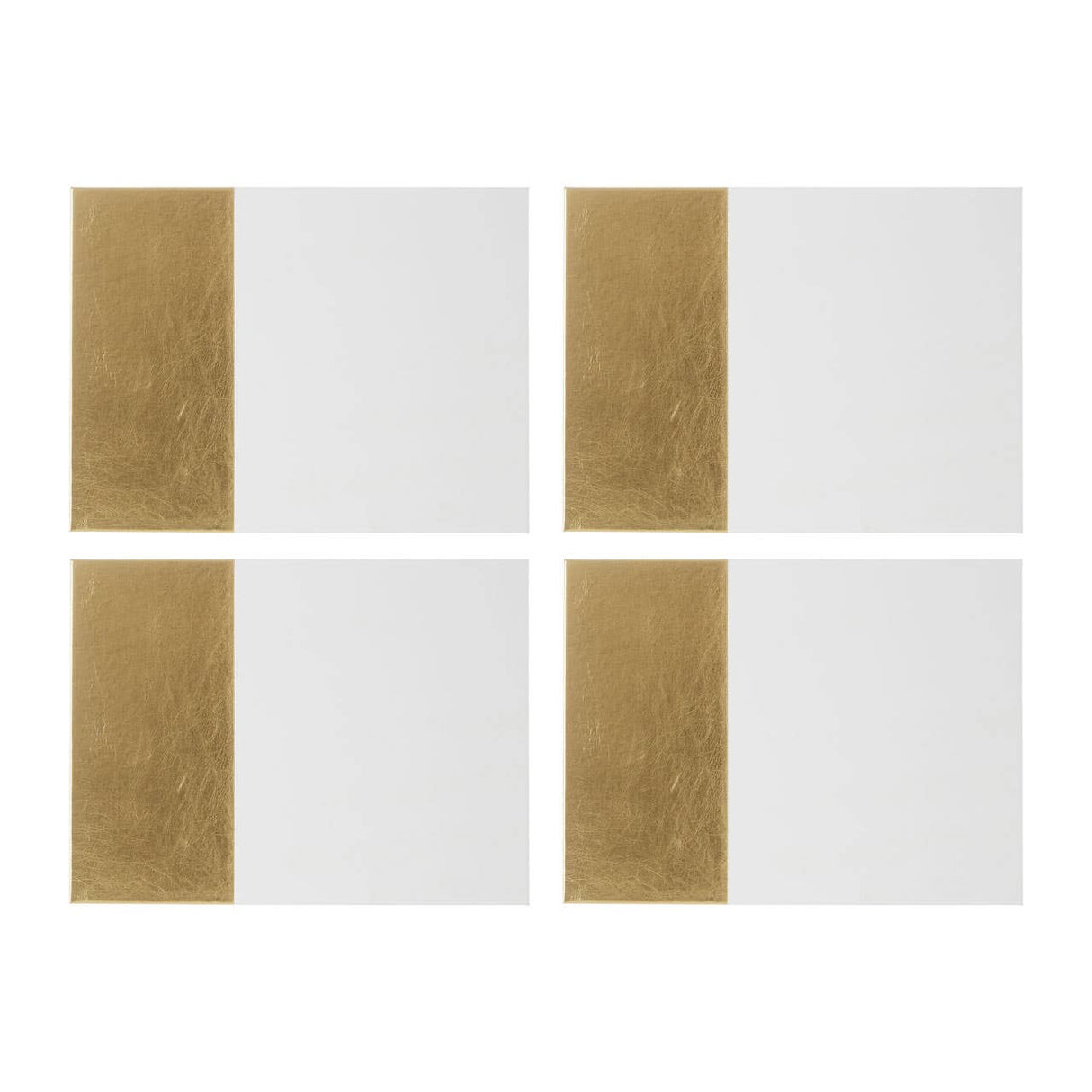 Geome Dipped White And Gold Placemats