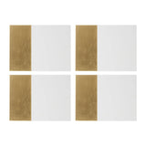 Geome Dipped White And Gold Placemats