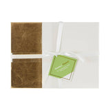 Geome Dipped White And Gold Placemats