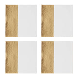 Geome Dipped White And Gold Coasters
