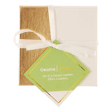 Geome Dipped White And Gold Coasters